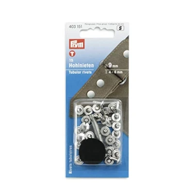 Imagen de Format 4002274031519 Prym hohlniete messing vernickelt 10 mm39.1674 6 mm klemmber.