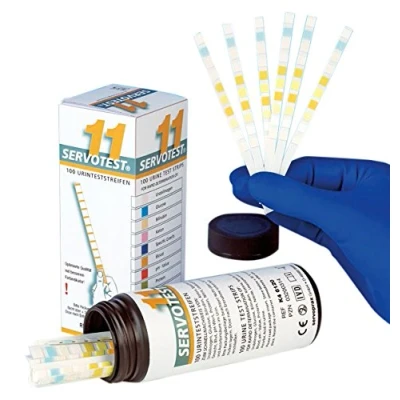 Imagen de Servotest 11 Acero De La Tira Orina Test 100 Pieza