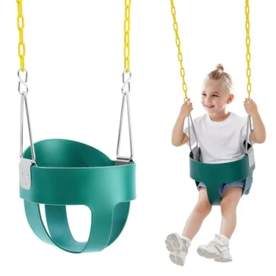 Imagen de VEVOR Niños, Color Verde Amarillo (Columpio para Niños32 x 34 29,5 cm)