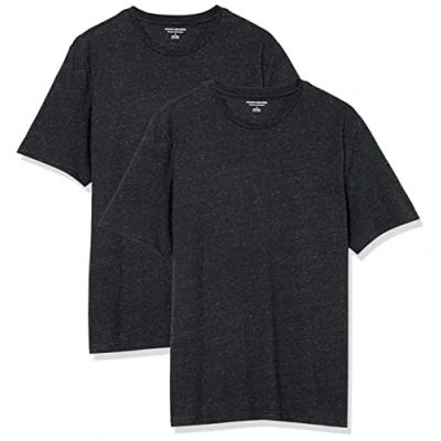Imagen de Amazon Essentials Camiseta de manga corta, cuello redondo y corte recto Hombre, Pack 2, Carbón Mezcla, XXL