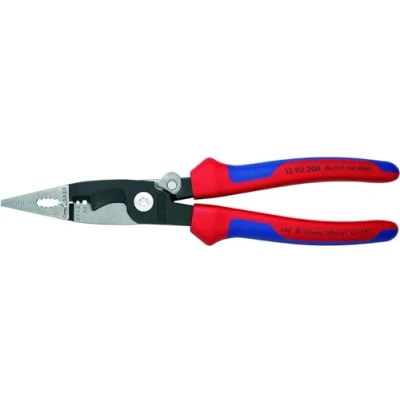 Imagen de Knipex Alicate para instalaciones eléctricas cromado, aislados con fundas multicomponentes, según norma VDE 200 mm 13 96