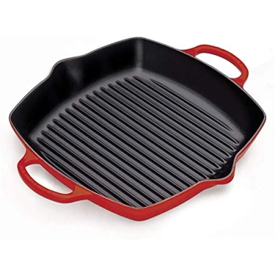 Imagen de Le Creuset Parrilla cuadrada alta de hierro fundido, 30 cm, Cereza, 20200300600422
