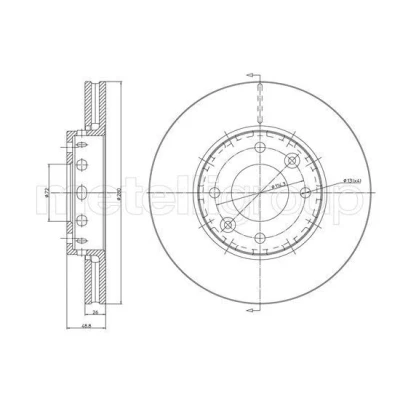 Imagen de Disco de freno METELLI 23 1355C