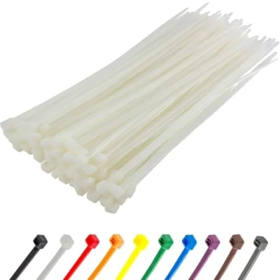 Imagen de Gocableties Bridas plastico blancas para cables 100 Piezas 300 mm x 7,6 Tensión de rotura 54,4 kg Máxima dureza Resistentes a los rayos