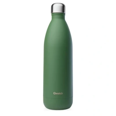 Imagen de Qwetch Botella Isotérmica Originals Granite Caqui 1L Nómada de Acero Inoxidable 24h Frío y 12h Caliente Impermeable, Libre BPA Reutilizable