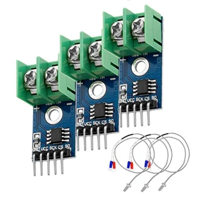 Imagen de AZDelivery 3 x MAX6675 Sensor de Temperatura con Sonda Tipo K y Jumper Wire Compatible Arduino Raspberry Pi E Book Incluido!