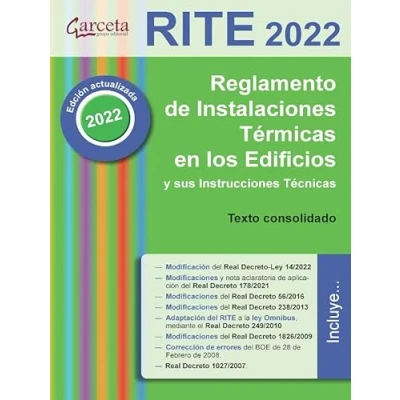 Imagen de RITE 2022: Reglamento de Instalaciones Térmicas en los Edificios (FORMACION PROFESIONAL)