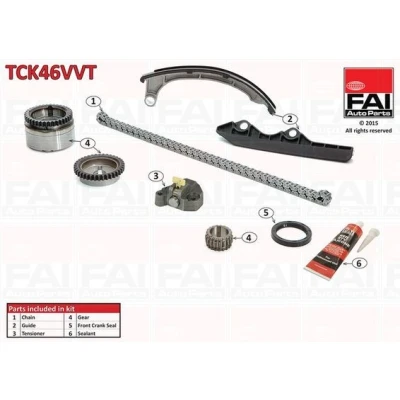 Imagen de FAI AutoParts TCK46VVT Juego de Cadena distribución con juntas, ruedas dentadas Símplex, bajo ruido NISSAN: MICRA 2, 3