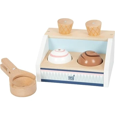 Imagen de Small foot Puesto de Helados Compacto Fresh, Juguete Madera cert. FSC 100%, para niños a Partir 3 años, 12416,