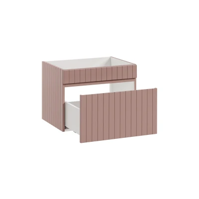 Imagen de Mueble de Lavabo 60 cm Iconic Rose, Colgante, encimera o Incluido, Color Rosa Mate (Solo Mueble)