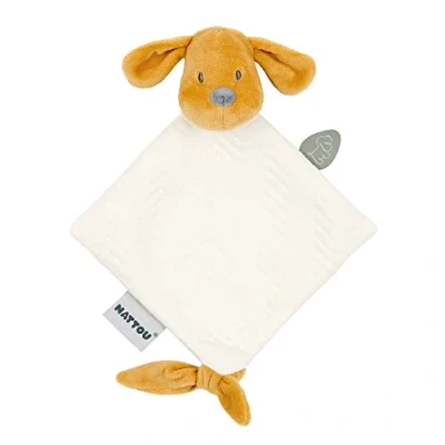 Imagen de Nattou Mini Doudou, el perro Charlie, Compañero desde nacimiento, 28 cm, Vegano, Jacquard, Algodón/poliéster, Vainilla