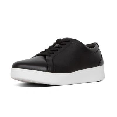 Imagen de Fitflop Rally Tennis Sneaker Leather Updated, Zapatillas sin Cordones Mujer, Negro (Black), 42 EU