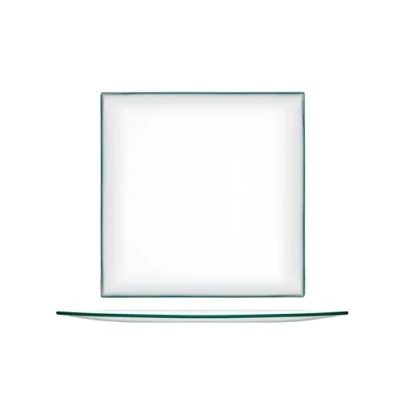 Imagen de H&amp;h set 6 piatti in vetro quadro trasparente cm25