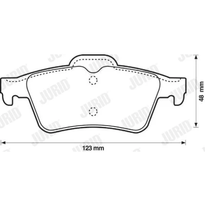 Imagen de JURID 573018J Juego de pastillas freno no preparado para indicador desgaste sin accesorios RENAULT: MEGANE 2, LAGUNA 2 Stufenheck
