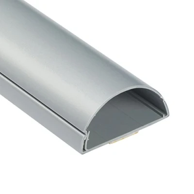 Imagen de D Line 1M6030A Bandeja de alambre Cubierta Conducto cable Fairlead Floor Canal zócalo Paneles pared 60 x 30 mm Longitud 1 m Efecto Aluminio