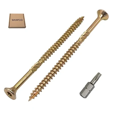Imagen de SKIR&#039;CO Paquete de 20 tornillos universales acero galvanizado 5 x 100 mm, cabeza avellanada, torx, tipo 17, aglomerado (20, mm)
