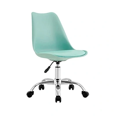 Imagen de ORION91 Silla de Escritorio Ergonómica con Ruedas Modelo Eyre Nórdica Acolchada Giratoria Moderna Altura Ajustable, Oficina Estudio Dormitorio 97x47x58cm