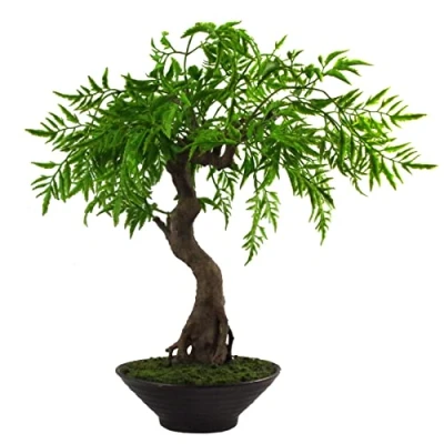 Imagen de Leaf Árbol Artificial, Materiales Mixtos, ficus torcidos bonsái, 45 cm