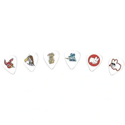 Imagen de JIM DUNLOP Púas Blackline Alan Forbes, Saco de 6, Animals, Blanco, 1mm