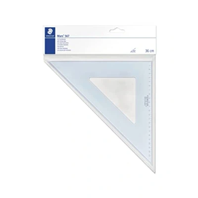 Imagen de Staedtler 567 36 45 Escuadra (36 cm, 45/45 grados), color azul translúcido