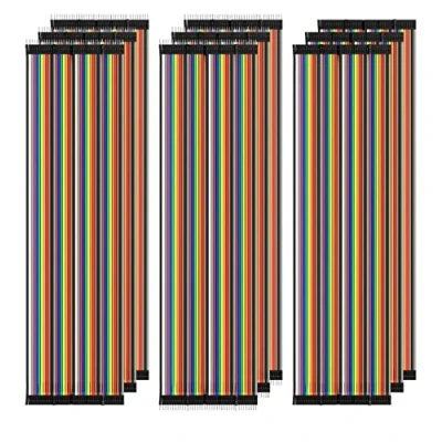 Imagen de AZDelivery 3 x Jumper Wire Cables de Puente 20 cm Set 120 pcs cada uno Macho Hembra/Macho Macho/Hembra Hembra compatible con Arduino y Raspberry Pi Breadboard E Book incluido! (360 pcs)