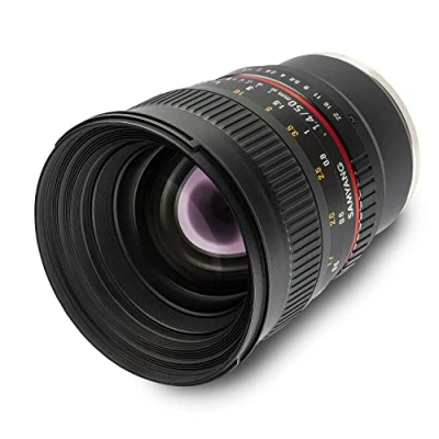 Imagen de Samyang F1111110101 Objetivo fotográfico DSLR para Fuji X (Distancia Focal Fija 50mm, Apertura f/1.4 22 AS UMC, diámetro Filtro: 77mm), Negro