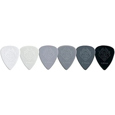 Imagen de Firestone Fire Stone Púas, Plectrum/Pick Nylon, Forma 351, superficie Relief, 0,38 mm, Colores Variados, 12 uds