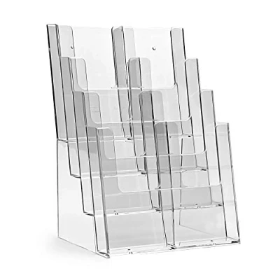 Imagen de Taymar 4C230 Soporte para folletos de mesa, DIN largo (DL) o A4, 4 niveles, transparente, 2 unidades