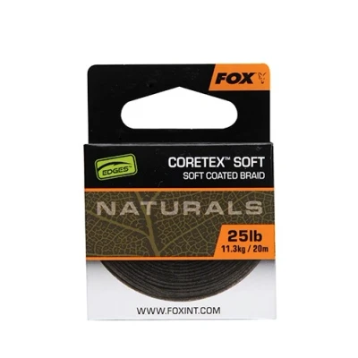 Imagen de Fox Edges Naturals Coretex Soft Hooklink 25lbs (20m) Material para bajos de línea carpfishing