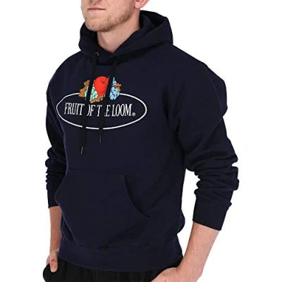 Imagen de Fruit of the Loom 012208 Sudadera con Capucha, Azul (Deep Navy AZ), S para Hombre