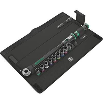 Imagen de WERA 05075681001 Click Torque C 3 Set 2 Llave dinamométrica con vasos en caja textil