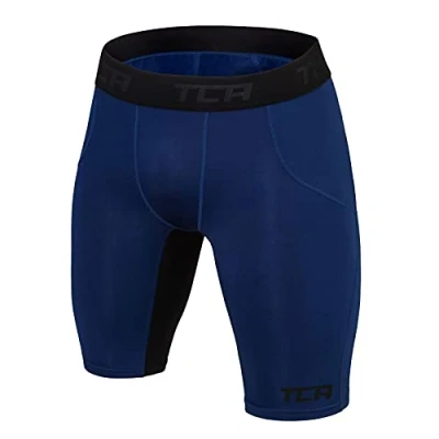 Imagen de TCA Hombre Pantalones Cortos Térmicos Base Layer da Compresión Azul/Negro, M