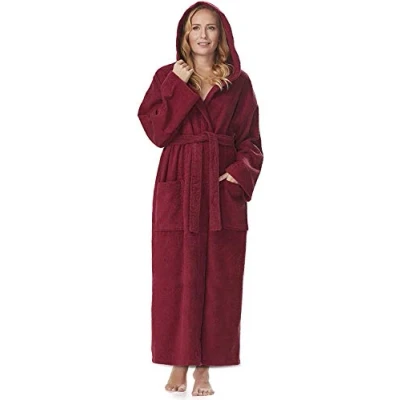 Imagen de Arus Albornoz con Capucha para Mujer, Extra Alto, tamaño Mujer: M Unisex: S Burdeos