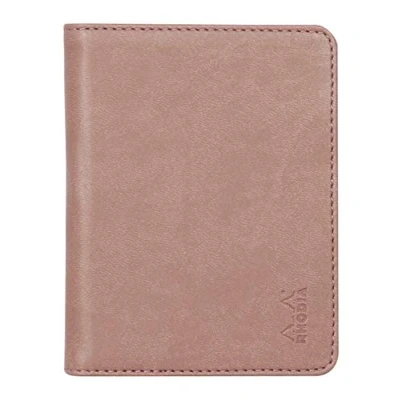 Imagen de RHODIA 211009C Cuaderno y portadocumentos Rhodiarama N 11 de madera rosa para bloc notas o cuadernos formato A7 (7,4 x 10,5 cm) piel italiana