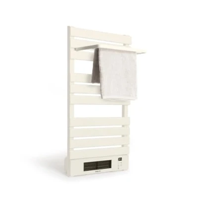 Imagen de CREATE / WARMTOWEL Pro + Estante/Toallero Eléctrico con Calefactor cerámico Estante 3 Barras y Gancho Blanco Roto /101x13x55cm 1500W, 2 potencias