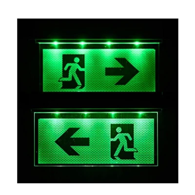 Imagen de d&#039;urgence Lampe éclairage Exit sortie de secours fuite Lampadaire Lumière voie Flèche vers la gauche/droite