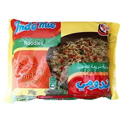 Imagen de 70 G SOPA DE FIDEOS SABOR POLLO INDOMIE PACK 40 BOLSAS