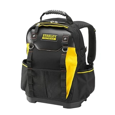 Imagen de STANLEY FATMAX Mochila de Nylon 600x600 denier, para Herramientas con 50 Compartimentos y Asas ergonómicas, Base rígida a prueba agua, dimensiones cm 36x46x27, 1 95 611