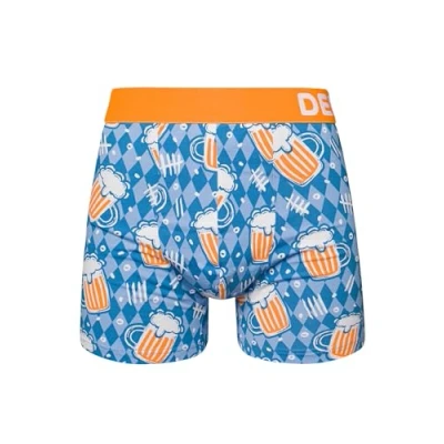 Imagen de Dedoles Calzoncillos Hombre y Chico Ropa Interior Algodón Boxer Muchos diseños Divertidos Dinosaurios Hockey Patos, Color: Azul, diseño: A Contar Cervezas (bóxers Ajustados), tamaño: L
