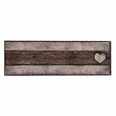 Imagen de ASTRA Felpudo Suave y Esponjoso Pure &amp; Soft de Colores para el Control del Polvo Interior Resistente 50x150cm (Color: corazón Madera marrón Arena)