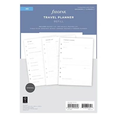 Imagen de Filofax Planificador de viaje tamaño A5, color blanco