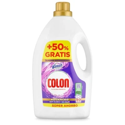 Imagen de Colon Vanish Advanced Detergente para Lavadora con Quitamanchas, adecuado Ropa Blanca y de Color, Formato Gel, hasta 40 Dosis
