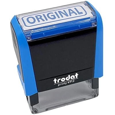 Imagen de Trodat X Print 43516 Self Inking Stamp &quot;ORIGINAL&quot; Rubber Blue [French Import]