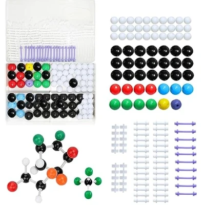 Imagen de zhongguoqiaomao 135 Pcs Modelos Moleculares Kit Química Orgánica e Inorgánica Científica atomía Atomizador enseñanza Set de aprendizaje molecular Modelo