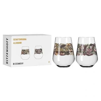 Imagen de Ritzenhoff 3911002 Juego de 2 vasos universales 500 ml fauna sombra nº 2, motivo selva, colorido Made in Germany