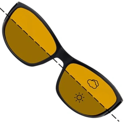 Imagen de Fortis Gafas de sol envolventes polarizadas, transición, ideales para la pesca.