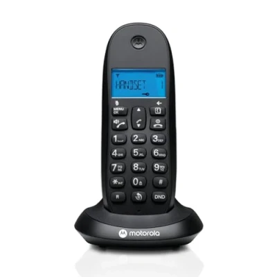 Imagen de Motorola C1001CB+ Teléfono Inalámbrico Fijo DECT Incluye Modo Call Blocking Identificador de Llamadas, Manos Libres, Agenda 50 números Color Negro