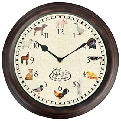 Imagen de Esschert Design Fallen Fruits TF013 Reloj de Sonido, diseño Animales Granja