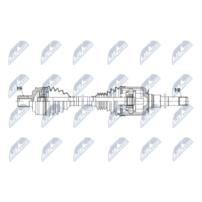 Imagen de NTY NPW ME 213 Árbol de Transmisión Eje delantero, derecha 1006mm automática