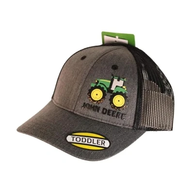 Imagen de John Deere 3D Rubber Tractor Print Toddler Baseball Hat Cap Charcoal One Size